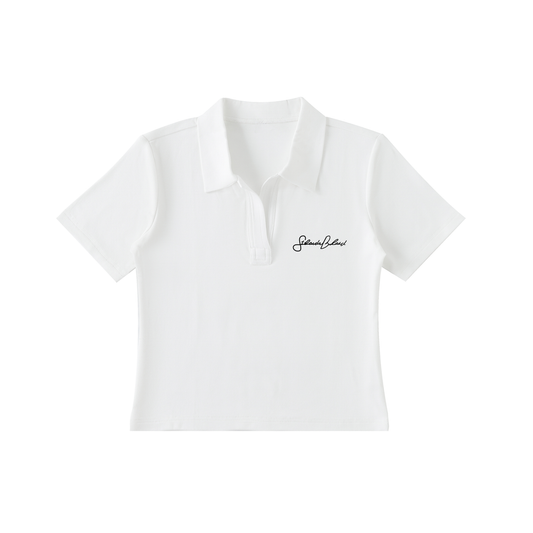 Bodycon Short Sleeve Polo Shirt