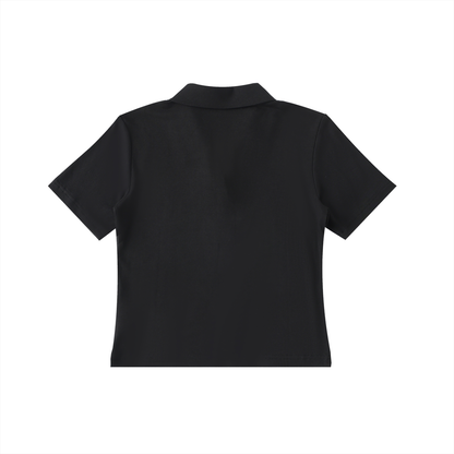 Bodycon Short Sleeve Polo Shirt