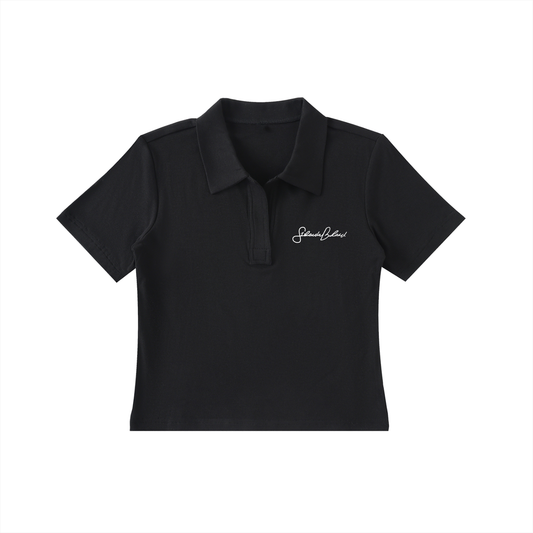 Bodycon Short Sleeve Polo Shirt